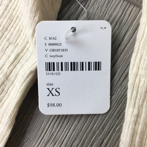 NWT Free People Beach Womens Ivory Maxi Dress Criss Cross Back Long Sleeve XS - Picture 7 of 10